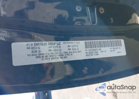 2013 Dodge Charger Se z USA, uszkodzony, nr VIN 2C3CDXBG6DH711485